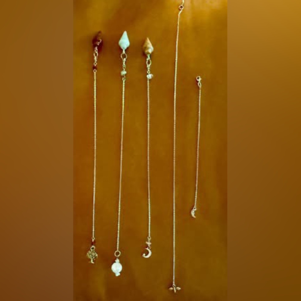 Silver-toned healing pendulums